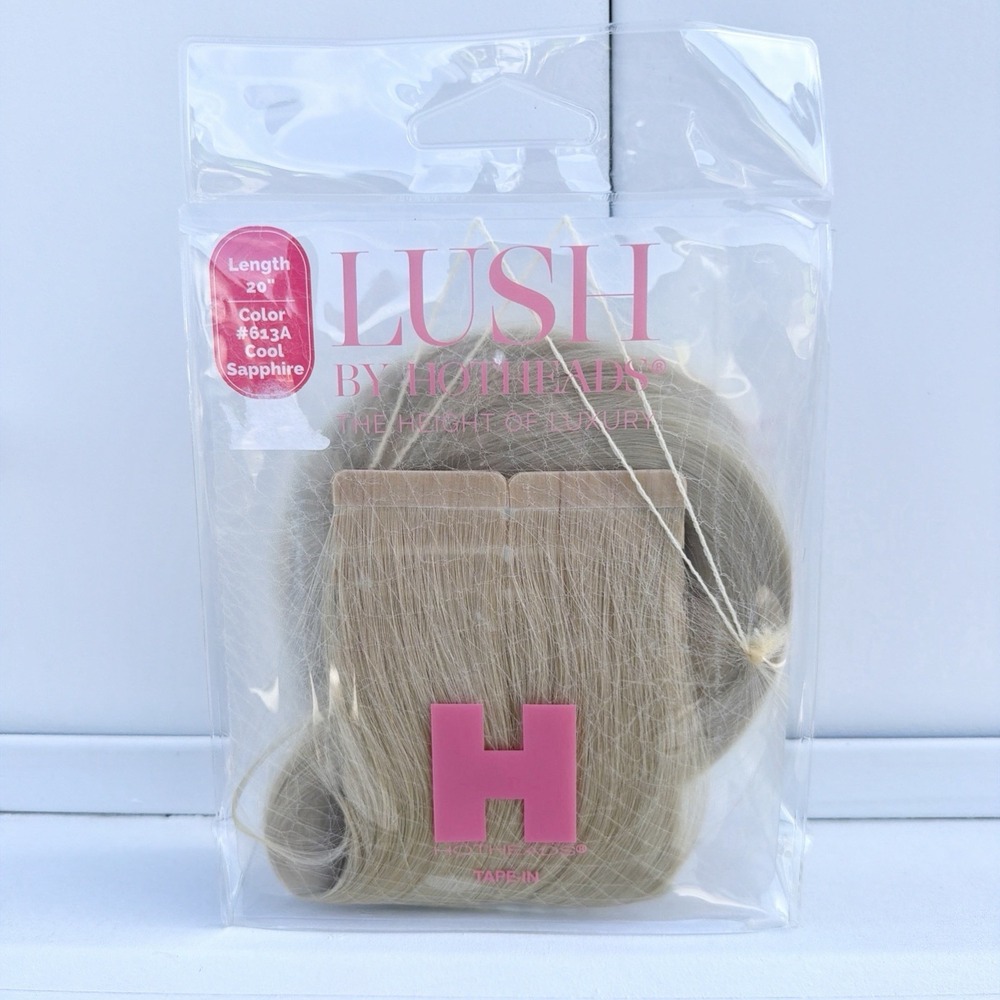 Hotheads Tape In Extensions LUSH Originals 20" 20 Pieces Cool Sapphire #613A New